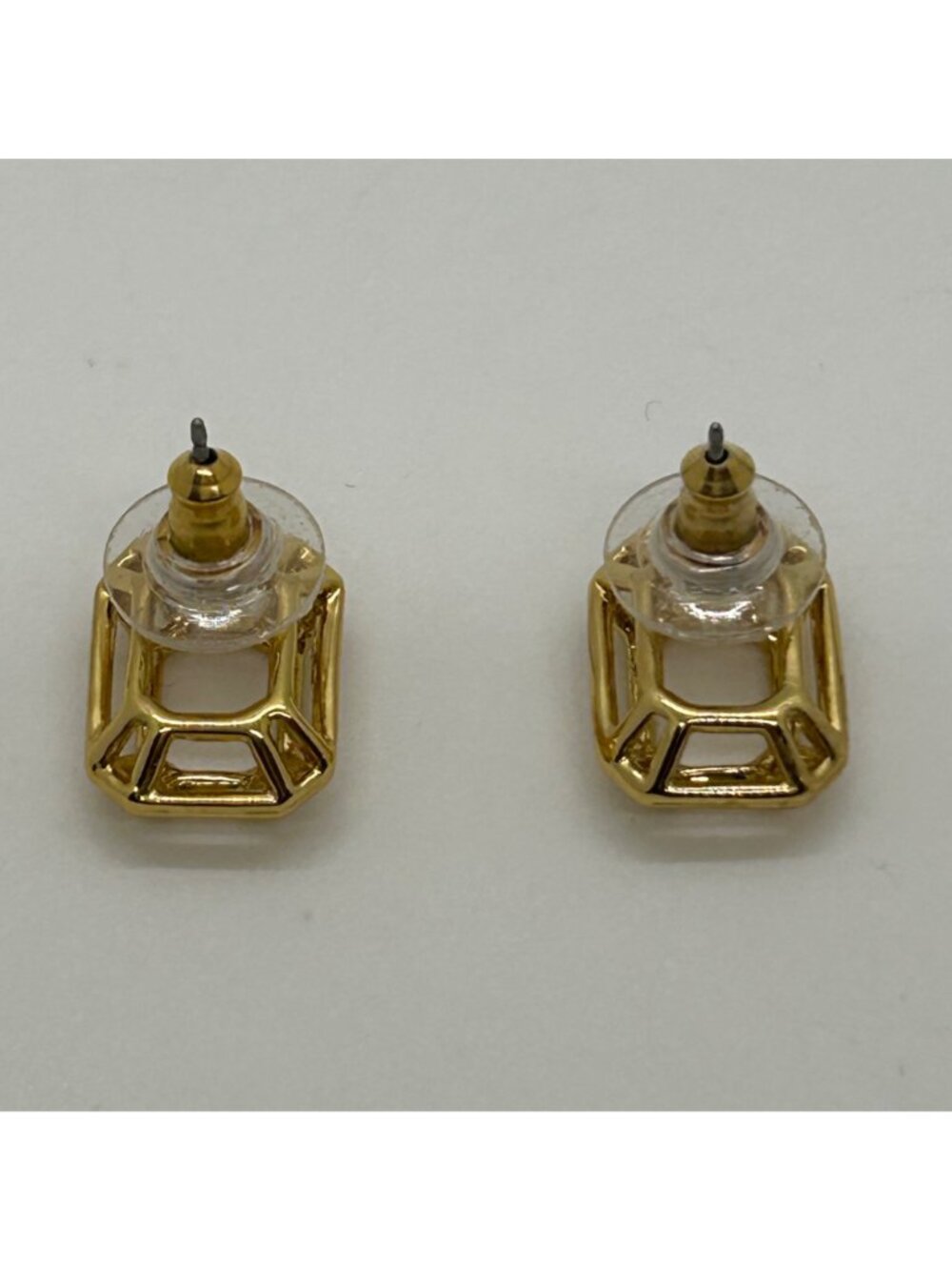 Kate Spade Freeze Frame Earrings Gold Geometric StudsRectangle Modern Minimalist - Picture 11 of 11